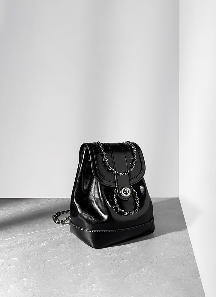ISOLE公式｜ブラック色の懐かしい雰囲気のドロストバケツバッグ