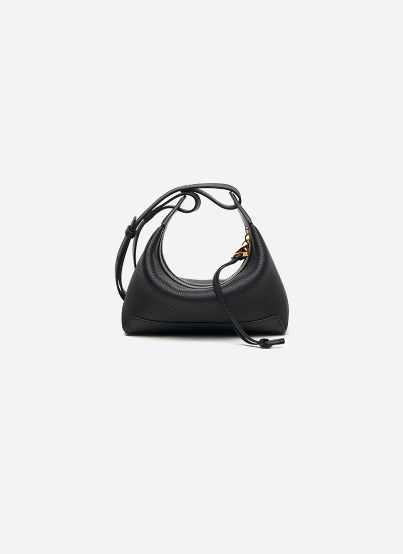 ISOLÉ ブラックレザーハンドバッグ ISOLE公式|バゲットバッグ シンプル 新作デザイン