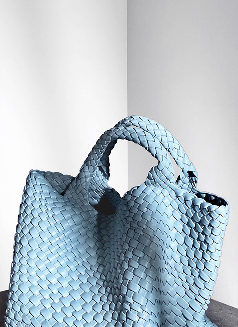 ブラック ハンドバッグ 編み込みデザイン ISOLÉ公式｜編み込み A4 カジュアル ISOLE