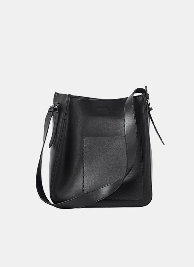 ISOLÉ ブラックレザーハンドバッグ ISOLE公式 | ハンドバッグ 耐久性 通勤