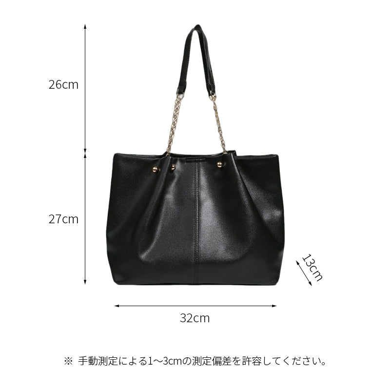 ISOLÉ公式｜トートバッグ 光沢感 チェーン 肩掛け ISOLE